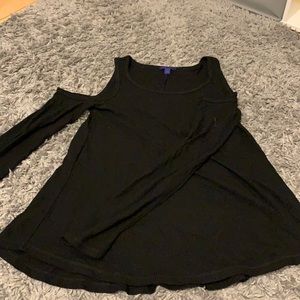 Black Cold Shoulder Top